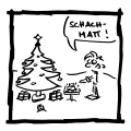 einen Weihnachtsbaum schlagen