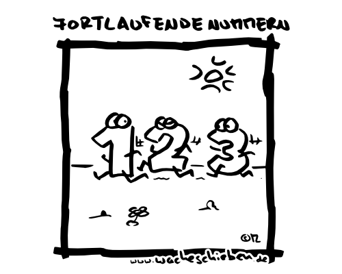 fortlaufende Nummern